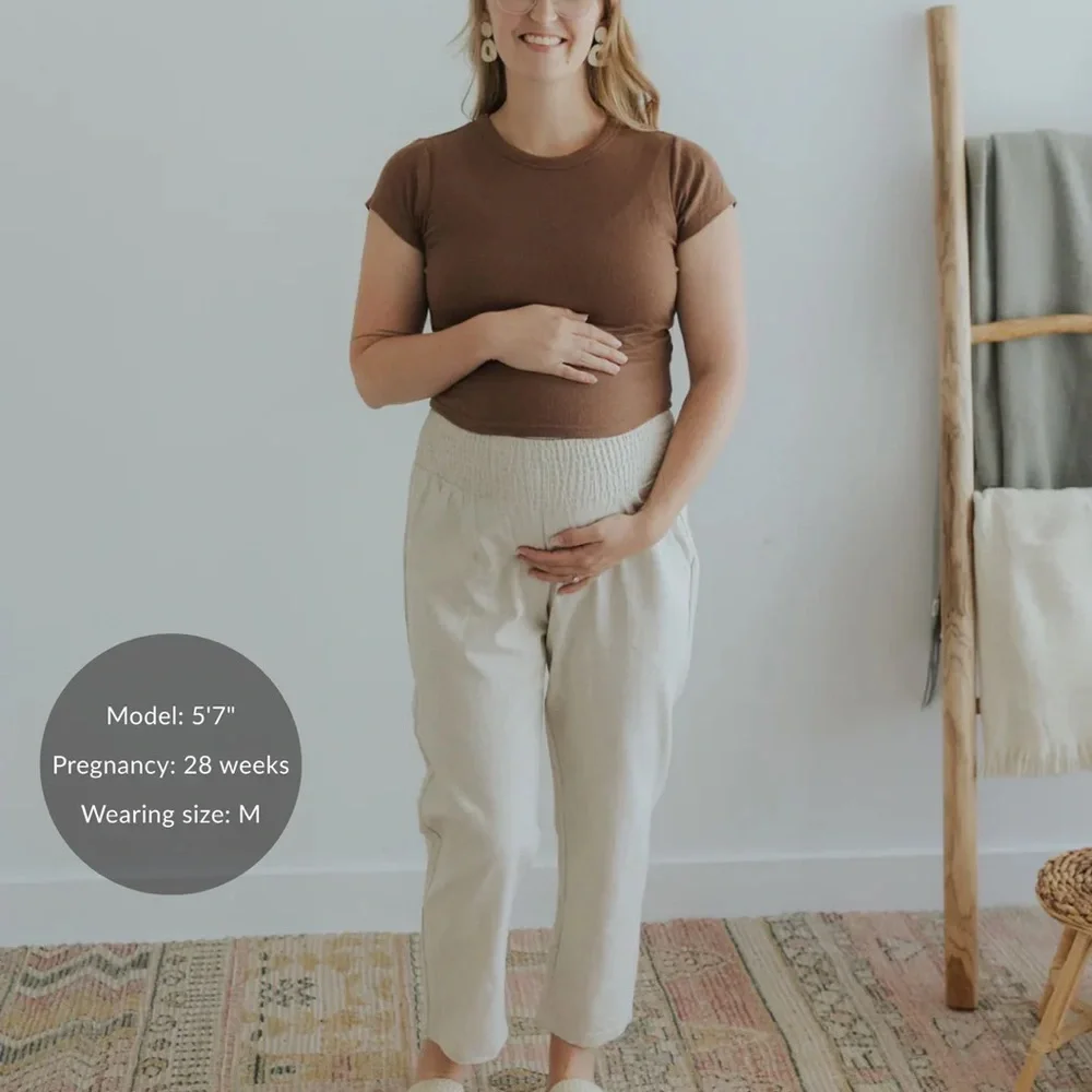 Maternity Linen Pants - Picture 4 of 4